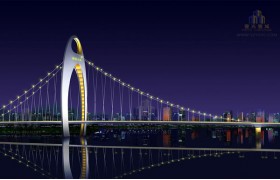 广州猎德大桥景观照明设计